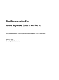 Click here to view the Documentation Plan